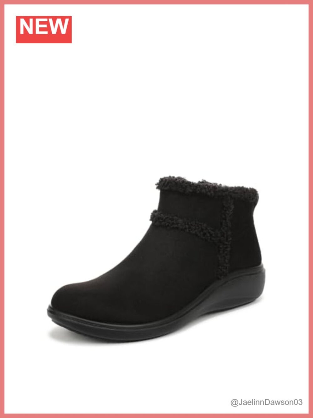 LifeStride Birch Zip Ankle Bootie Stretch Fabric Slip On Comfort Boot